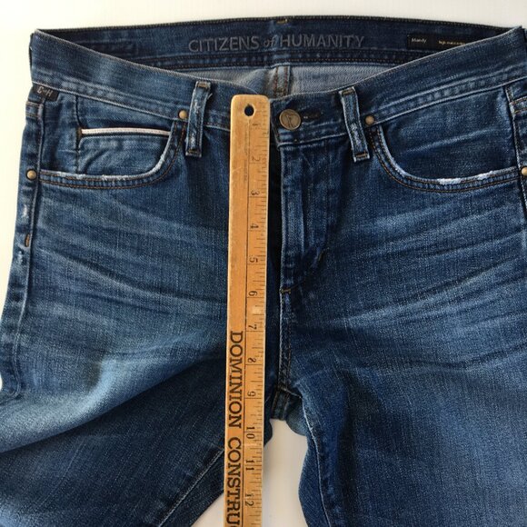 Citizen of Humanity Mandy High Rise Retro Slim Selvedge Jeans 27 - Picture 9 of 11